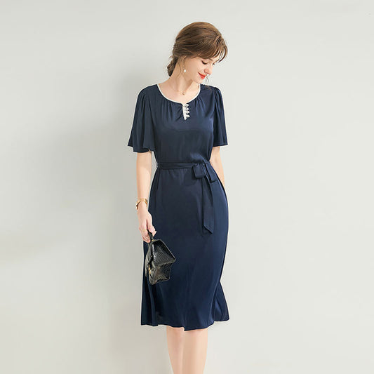 MXX150 Women High-end Silk Dress
