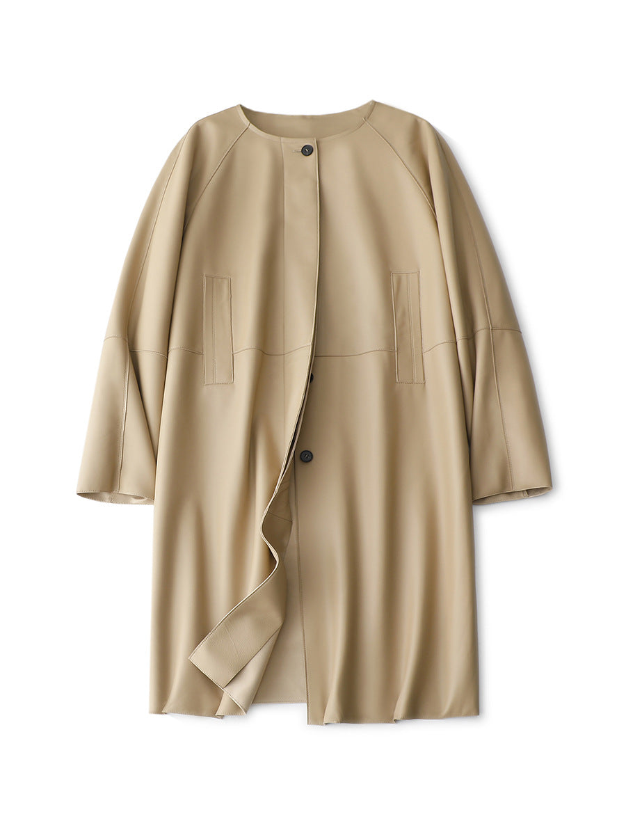 MXX315 Loose sheepskin leather jacket