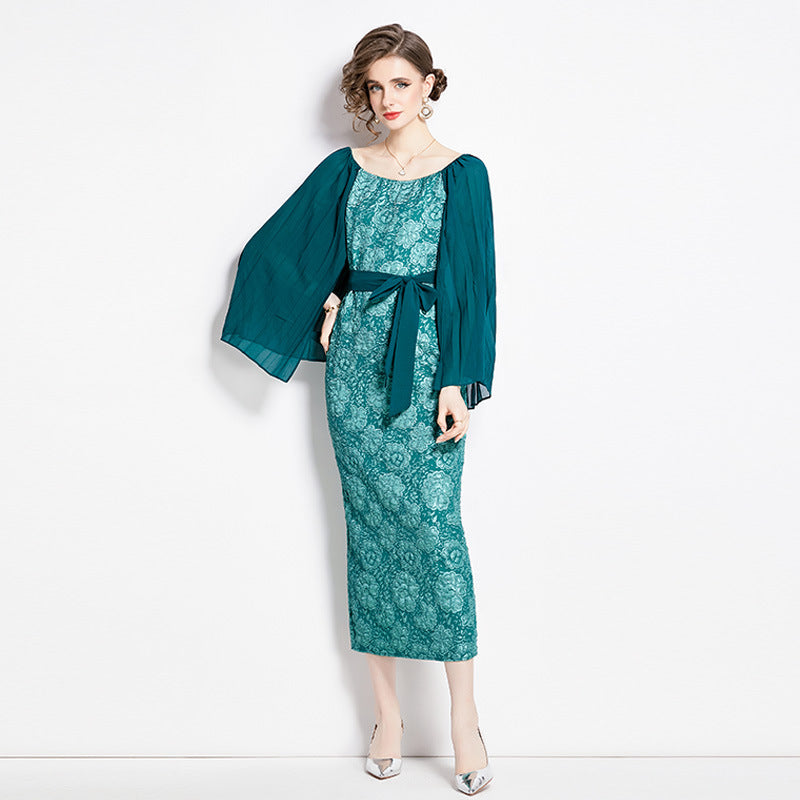 MXX65 Shawl Raglan Sleeve Dress