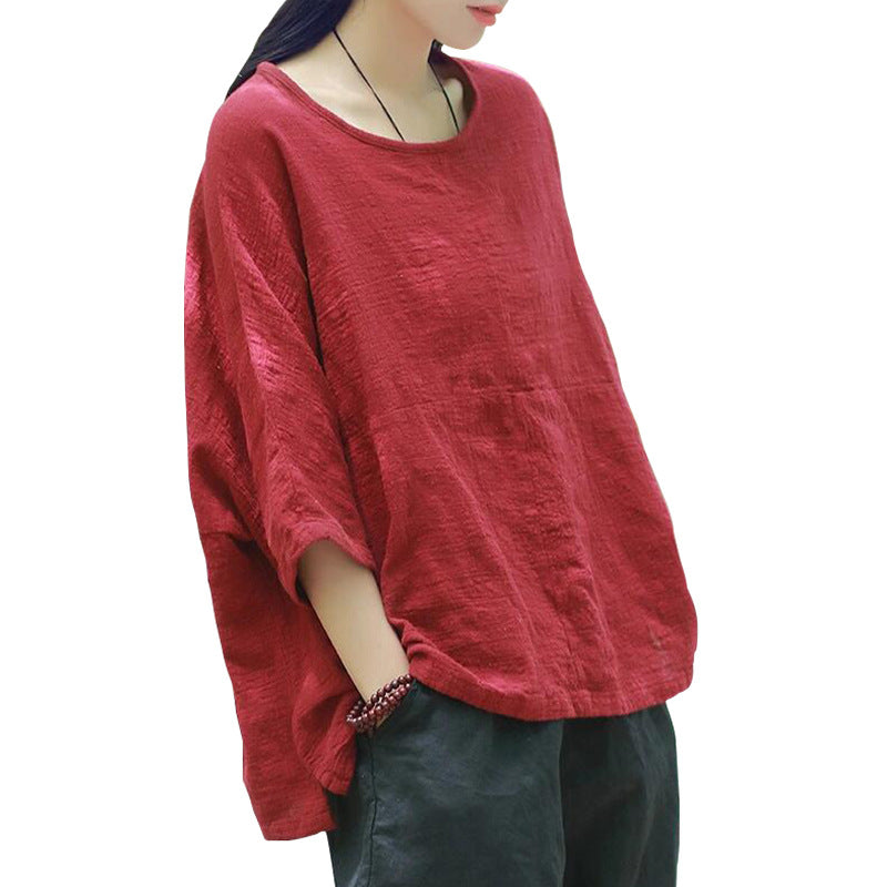 MXX15 Stitching Round neck Blouse