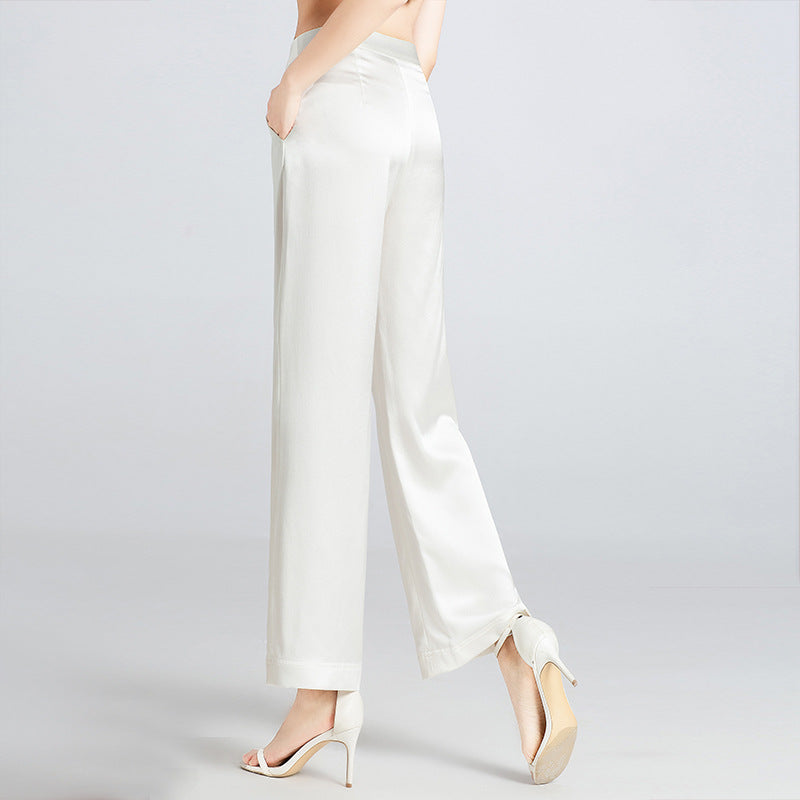 MXX145 Women silk wide leg pants