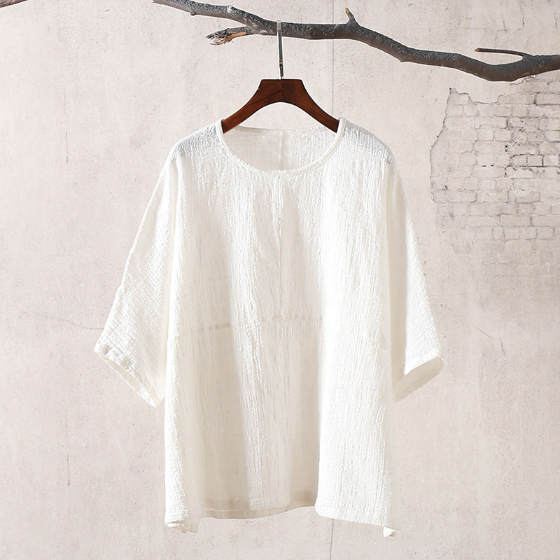 MXX15 Stitching Round neck Blouse