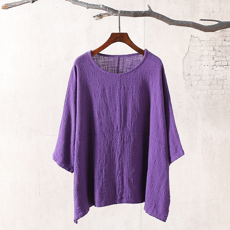 MXX15 Stitching Round neck Blouse