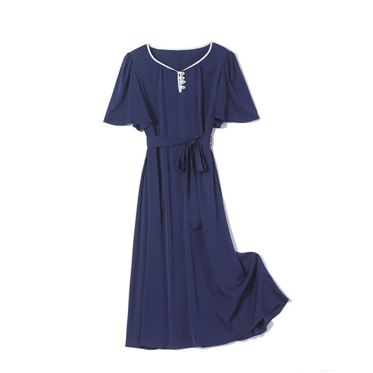 MXX150 Women High-end Silk Dress