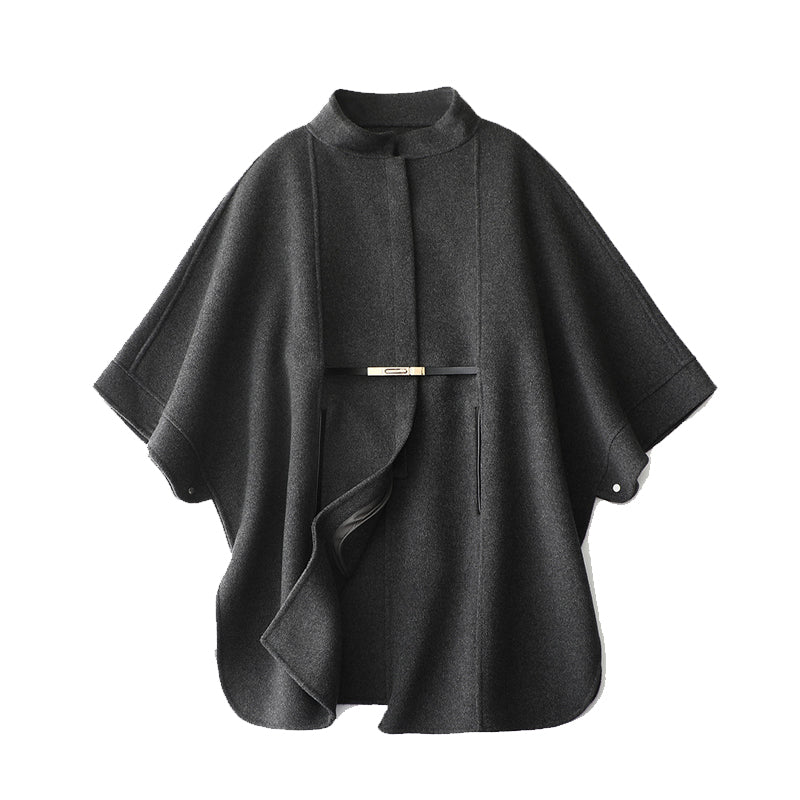 MXX310 cashmere cloak fluffy wool cape