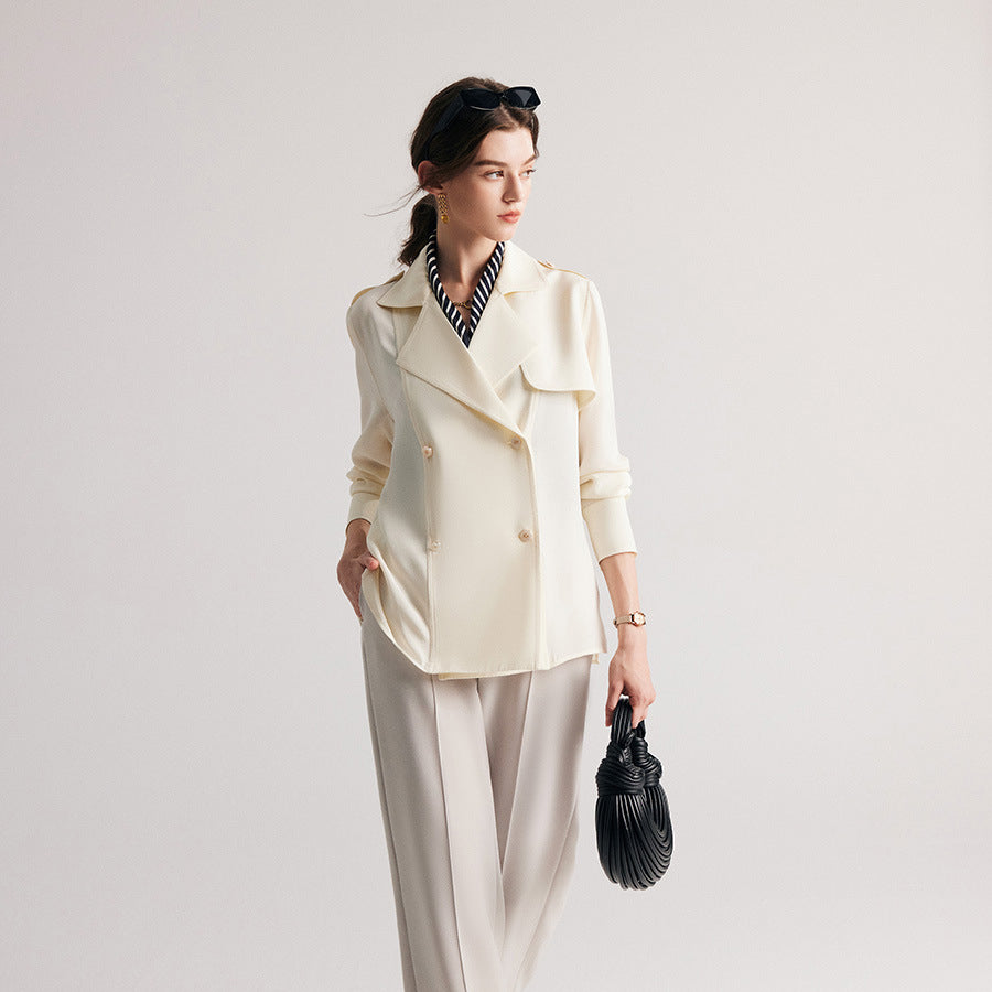 MXX250 Silk coat lapel suit windbreaker
