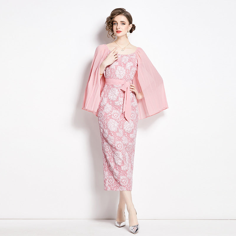 MXX65 Shawl Raglan Sleeve Dress