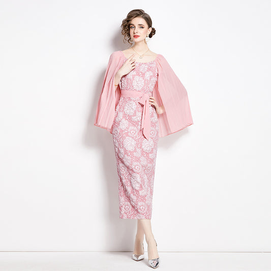 MXX65 Shawl Raglan Sleeve Dress
