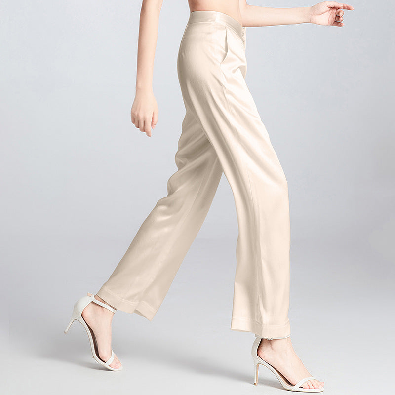 MXX145 Women silk wide leg pants