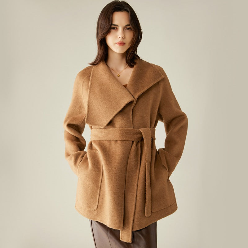 MXX300 Double sided Camel Velvet Coat