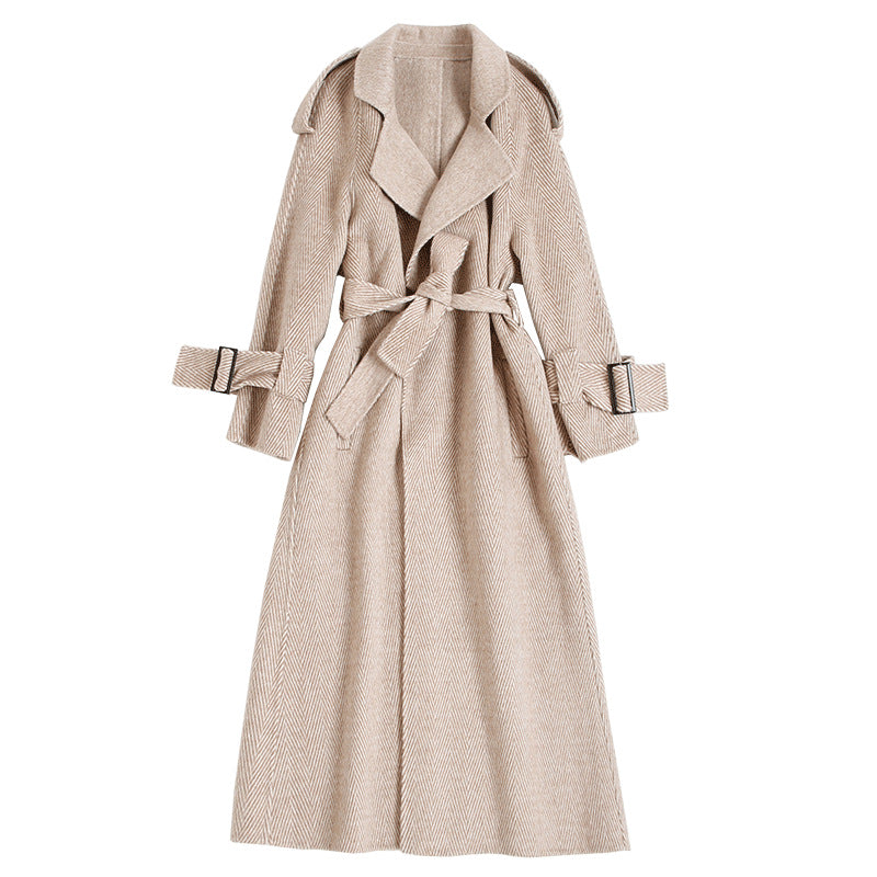 MXX270 Cashmere Women Herringbone wool Coat