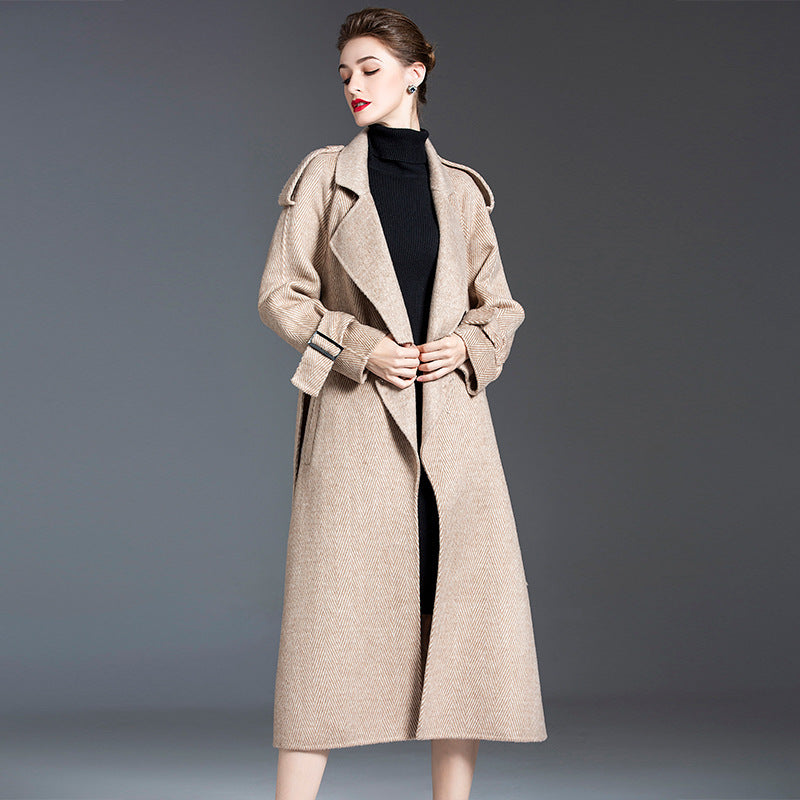 MXX270 Cashmere Women Herringbone wool Coat