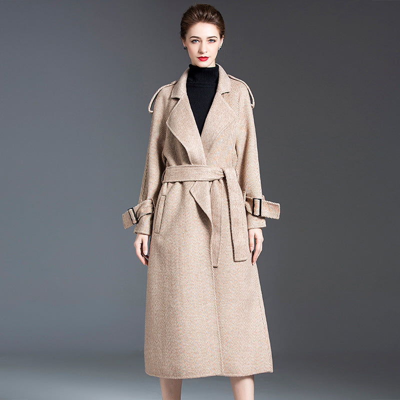 MXX270 Cashmere Women Herringbone wool Coat