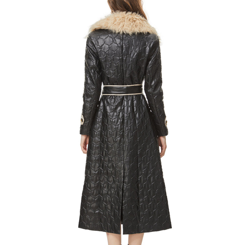 MXX275 Embossed Wool Trench Coat