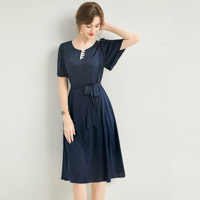 MXX150 Women High-end Silk Dress