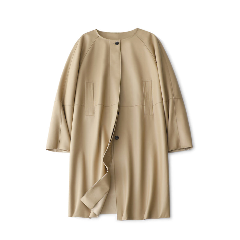 MXX315 Loose sheepskin leather jacket