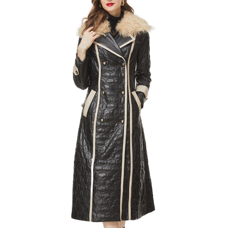 MXX275 Embossed Wool Trench Coat