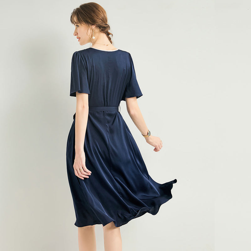 MXX150 Women High-end Silk Dress