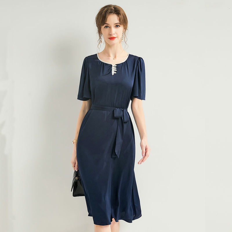 MXX150 Women High-end Silk Dress