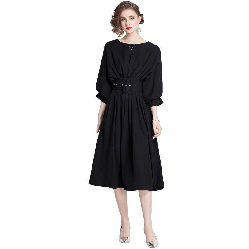 MXX60 Batwing Sleeve Black elegant dress