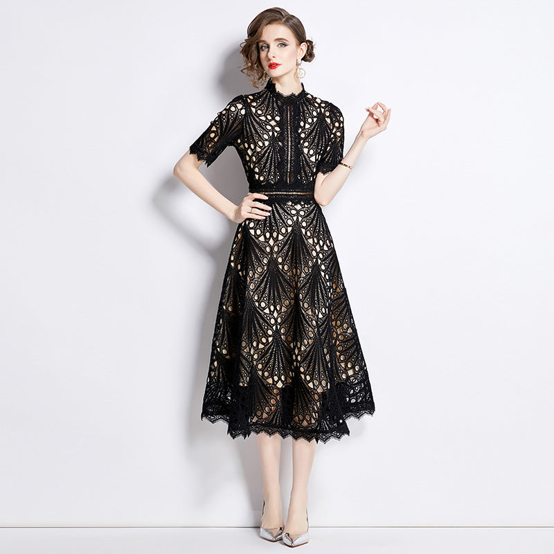 MXX80 Ladies embroidered lace dress