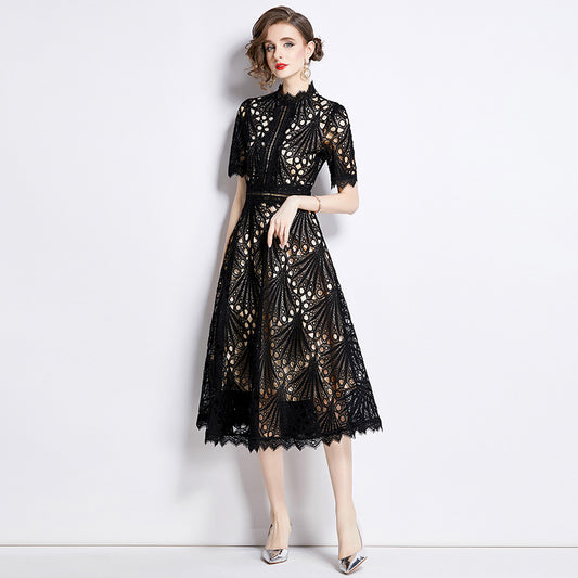 MXX80 Ladies embroidered lace dress