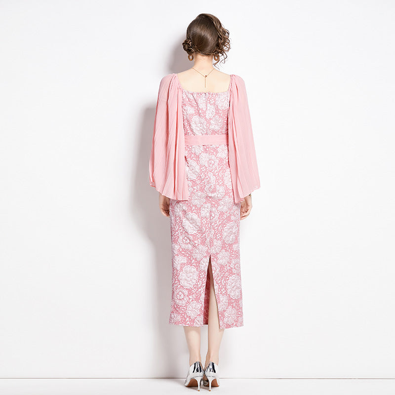 MXX65 Shawl Raglan Sleeve Dress