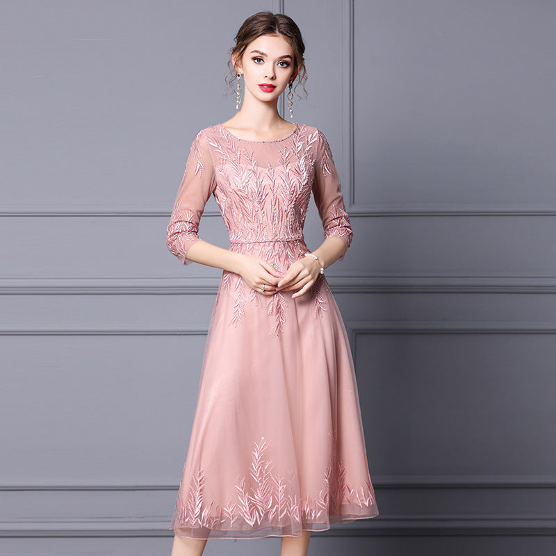 MXX205 Beaded Embroidered Evening Dress