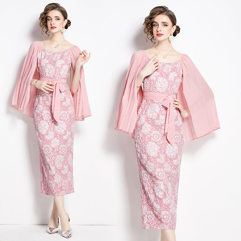 MXX65 Shawl Raglan Sleeve Dress