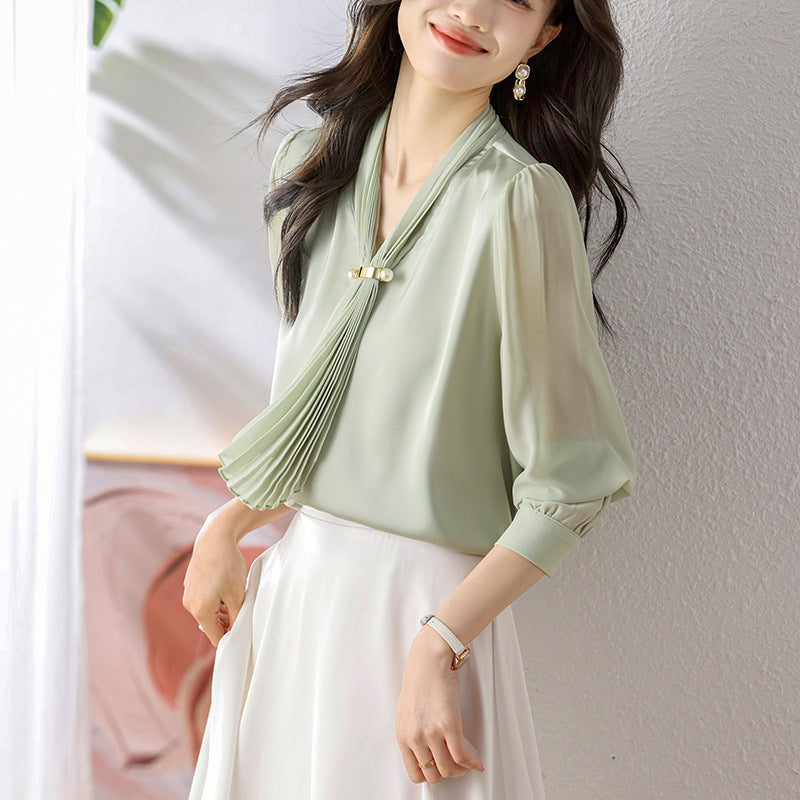 MXX20 Chiffon Long-sleeved Blouse