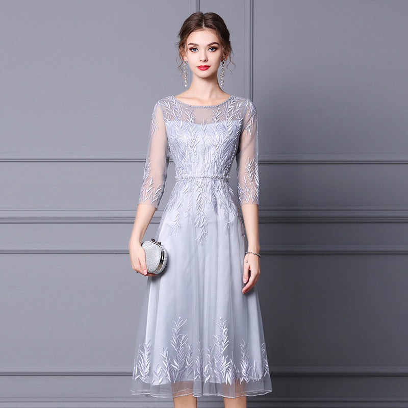 MXX205 Beaded Embroidered Evening Dress