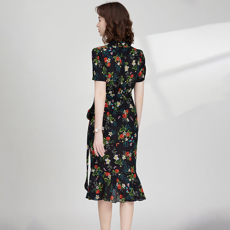 MXX160 Print Silk Dress