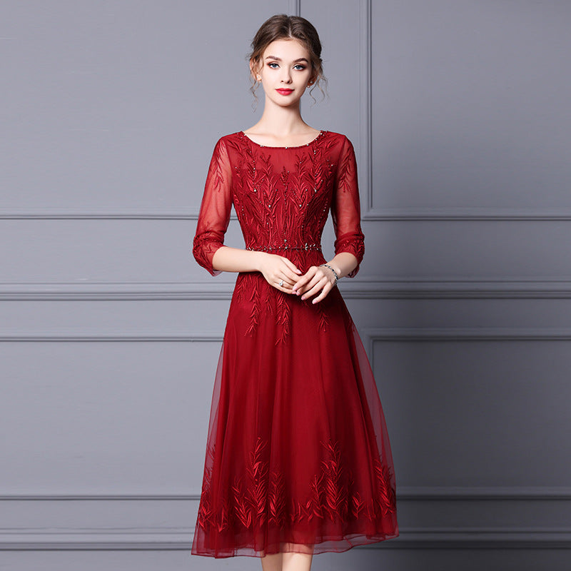MXX205 Beaded Embroidered Evening Dress