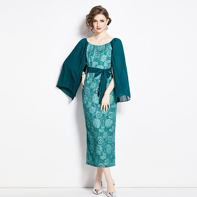 MXX65 Shawl Raglan Sleeve Dress