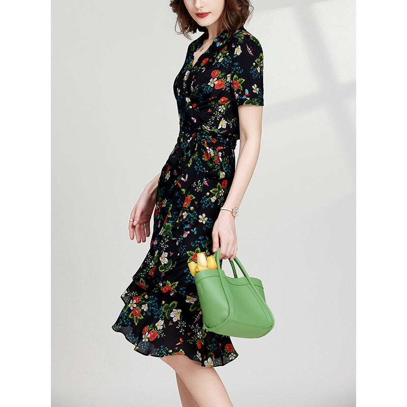 MXX160 Print Silk Dress