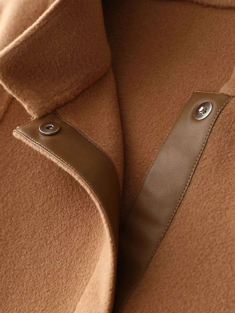 MXX310 cashmere cloak fluffy wool cape
