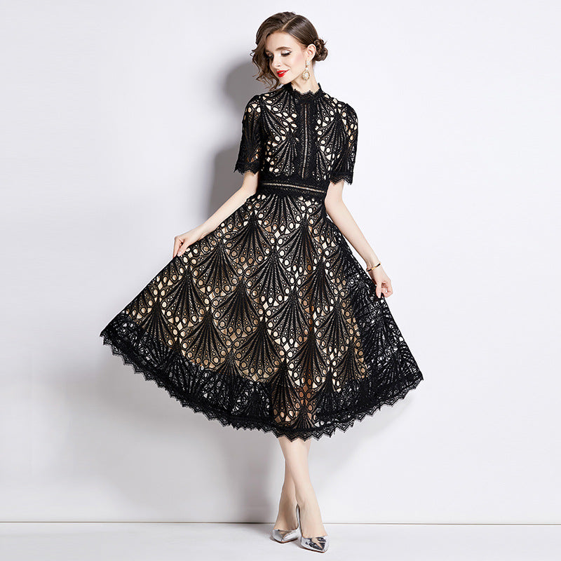 MXX80 Ladies embroidered lace dress