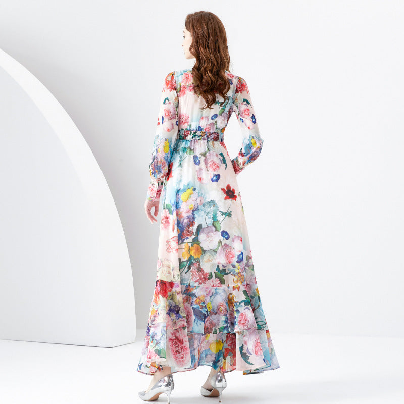 MXX70 Colorful print long dress