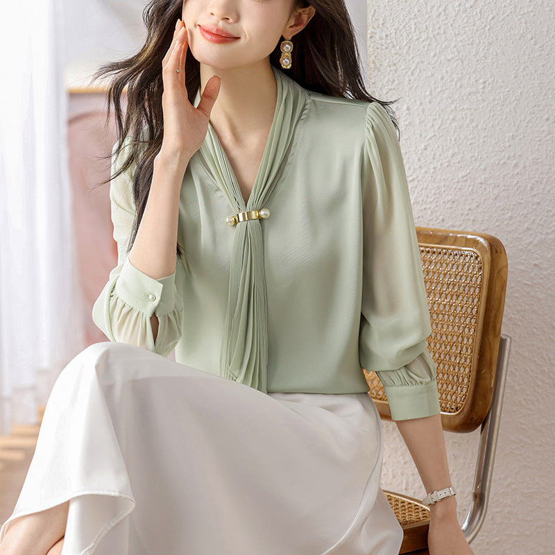 MXX20 Chiffon Long-sleeved Blouse