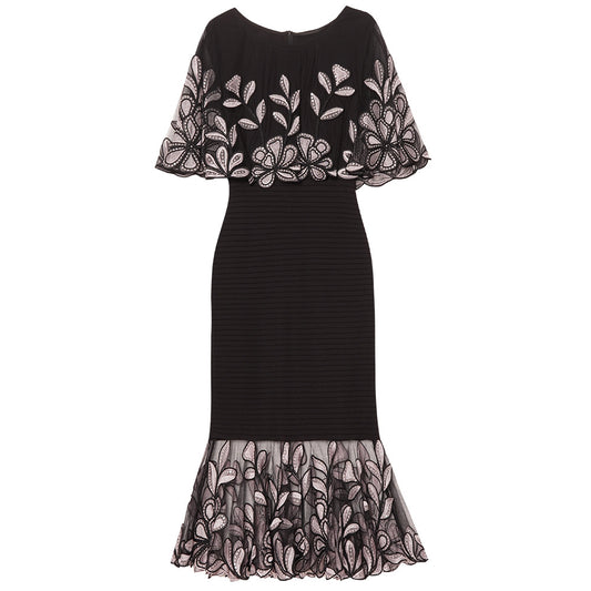 MXX180 Cloak Sleeves Mermaid Dress