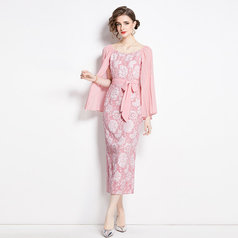 MXX65 Shawl Raglan Sleeve Dress