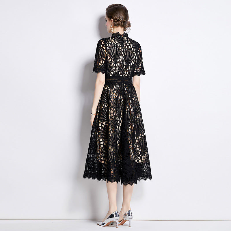 MXX80 Ladies embroidered lace dress