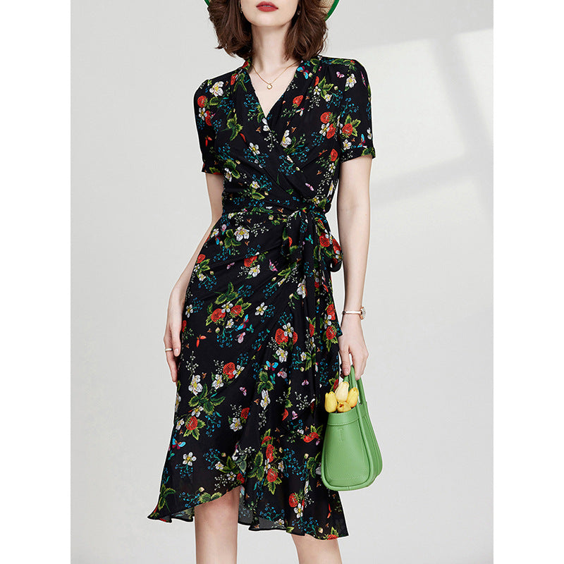 MXX160 Print Silk Dress