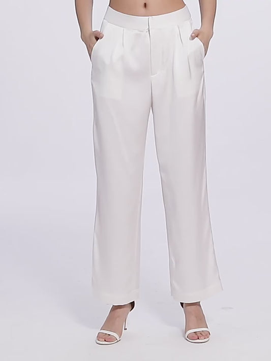 MXX145 Women silk wide leg pants